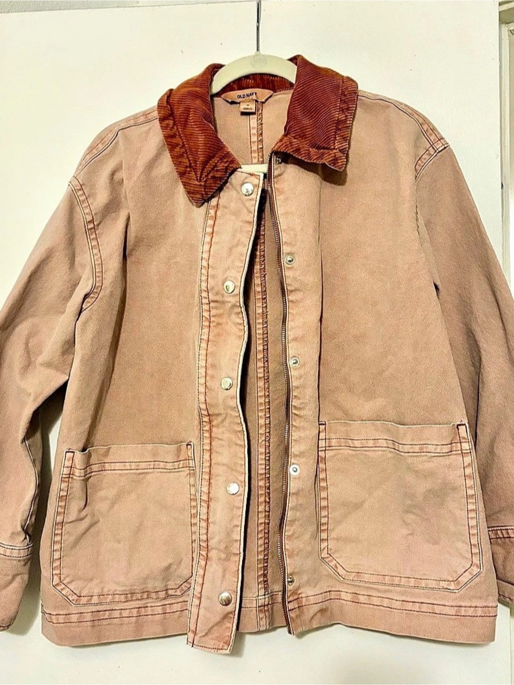 Dusty Pink Canvas Barn Coat